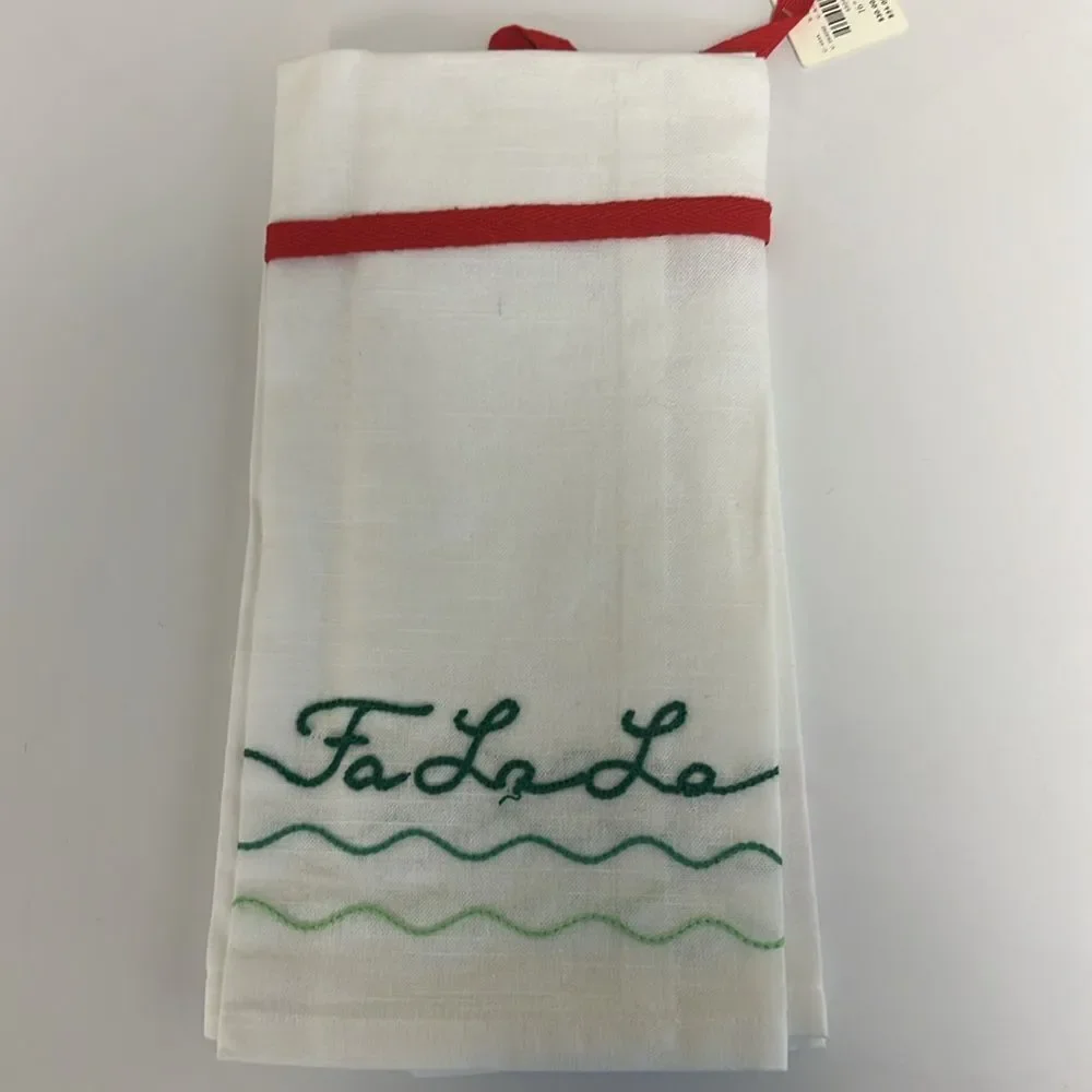 Anthropologie Festive Hand Towels, Set of 2